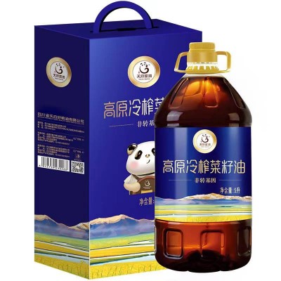 天府菜油高原菜籽油 礼盒装5L/桶图2