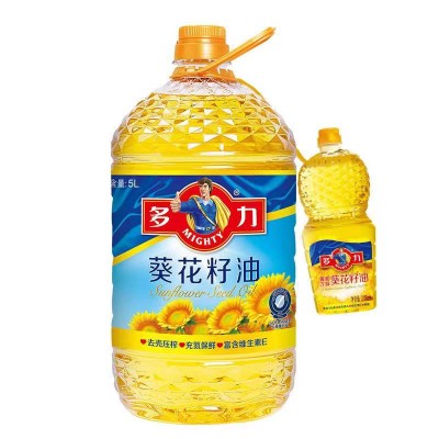 多力葵花籽油营养多油烟少5L+238ml/桶图2