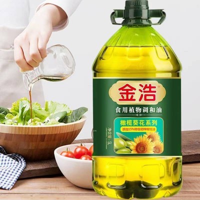 金浩橄榄葵花添加10%特级初榨橄榄 食用植物调和5L/桶图2