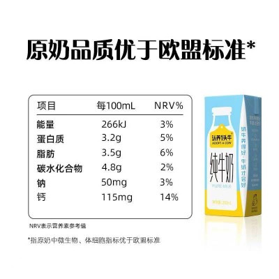 认养一头牛纯牛奶200ml*20盒图6