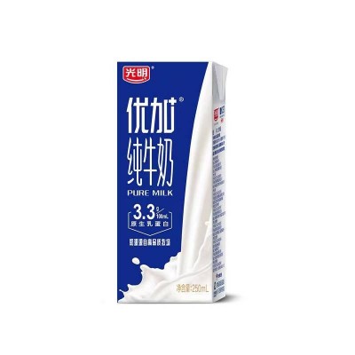 光明优加纯牛奶250ml*12盒图2