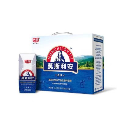 光明莫斯利安常温酸牛奶（原味）200g*16盒图5