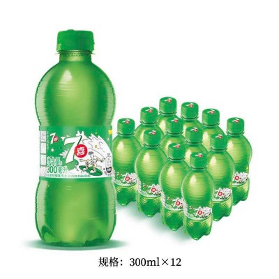 百事7喜清爽柠檬水果味碳酸饮料300ml*12瓶整箱图6