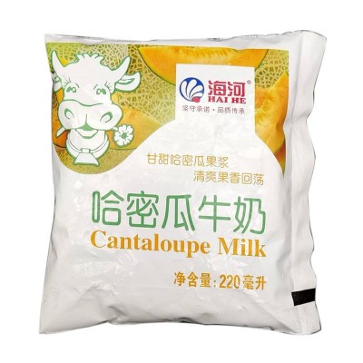 海河哈密瓜口味牛奶 220ml*10包 整箱装图6