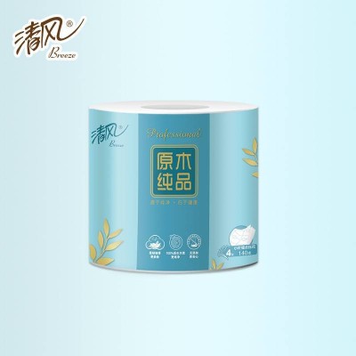 清风原木纯品4层小叶细点压花卫生纸140g*8卷图7