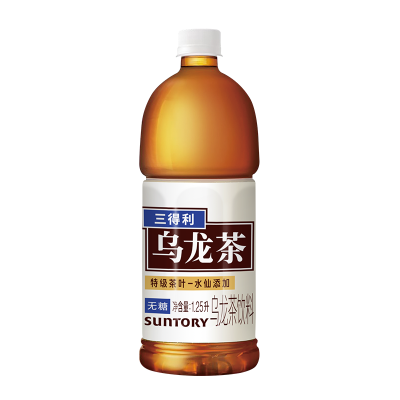 三得利 无糖乌龙茶1.25L*6瓶 饮料0糖0脂0能量 三得利无糖大瓶茶图2