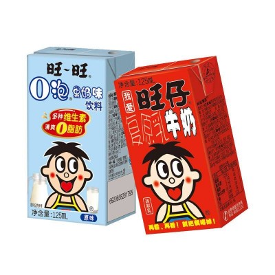 旺旺 旺仔牛奶 送礼佳品 16原味+4原味0泡 礼盒装 125ml*20罐 整箱装图2