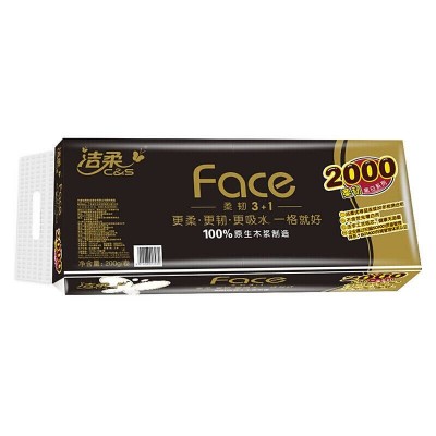 柔卷纸黑Face加厚4层200g卫生纸10卷图7