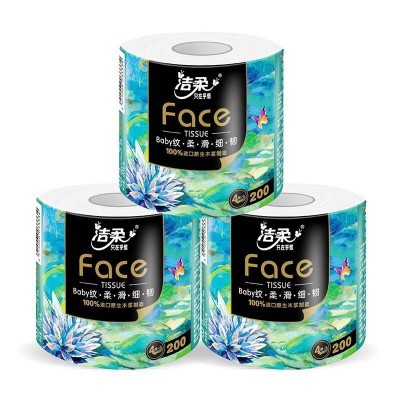 洁柔卷纸油画Face 加厚4层200g卫生纸*10卷图5