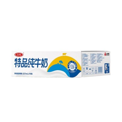 三元利乐枕特品纯牛奶 227ml*12袋 整箱装图3