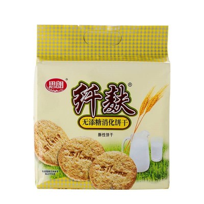 思朗纤麸木糖醇消化饼干 380g*5袋 整箱装图2