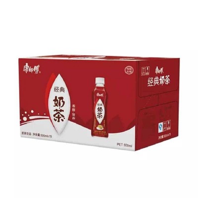 康师傅经典奶茶阿萨姆风味500ml*15瓶炼乳奶茶黑糖奶茶饮料品图4