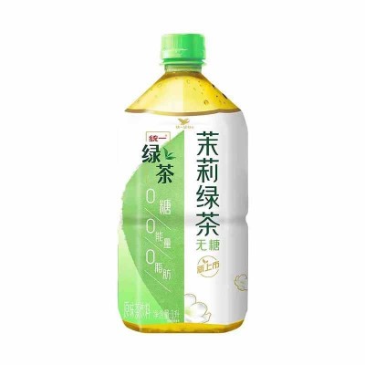 统一无糖茉莉绿茶1L*8茶饮料0糖0脂0卡聚餐宅家囤货饮料整箱图2