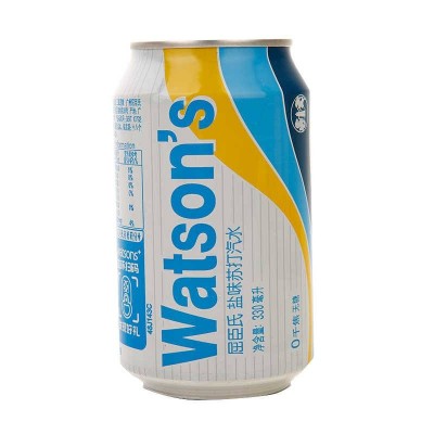 自营屈臣氏(Watsons)苏打汽水 盐味 0糖0脂0卡 气泡饮料 调酒推荐 330ml*24罐 整箱装图4