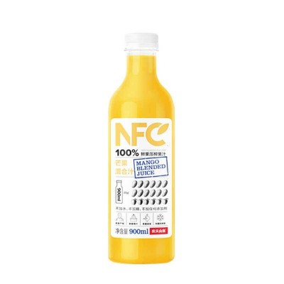 农夫山泉NFC果汁饮料900ml大瓶100%鲜果冷压榨橙汁芒果汁图3