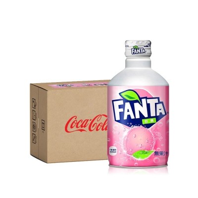 日本进口FANTA芬达白桃味碳酸饮料汽水300ml*12瓶子弹头铝罐装 1件装图4