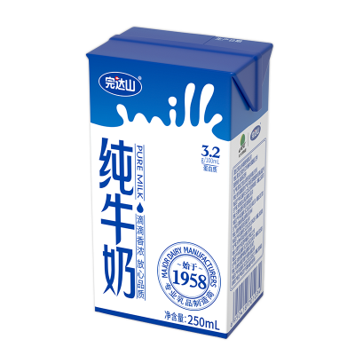 完达山利乐砖纯牛奶 250ml*1盒 整盒装图5