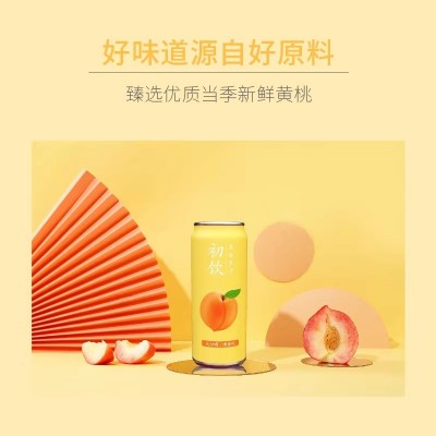 初饮果粒果汁饮料0脂肪500ml*8大罐橙汁葡萄果味果肉饮品整箱批特价图3