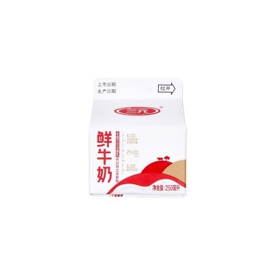 三元纯鲜牛奶 250ml*12盒 整箱装图4