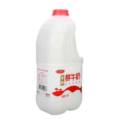 三元全脂鲜牛奶桶装 1.8L*6桶 整箱装图2