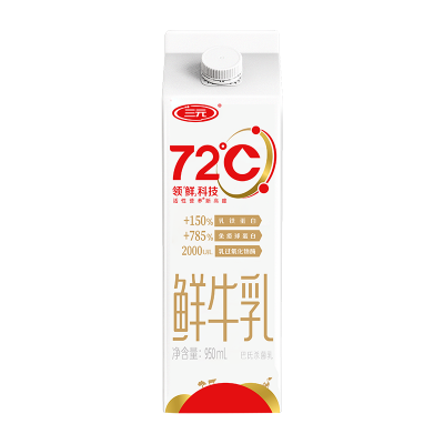 三元72°C鲜牛乳 950ml*6盒 整箱装（十件起订）图5