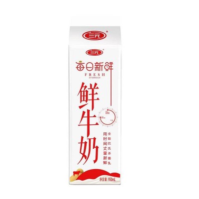 三元每日新鲜鲜牛奶 950ml*6盒 整箱装图2