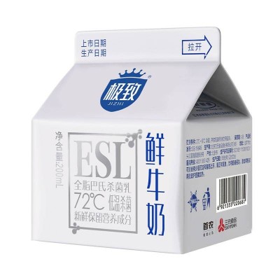 三元极致原味低温杀菌鲜乳 200ml*12瓶 整箱装图2