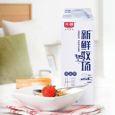 光明新鲜牧场高品质牛乳 950ml*10瓶 整箱装图5