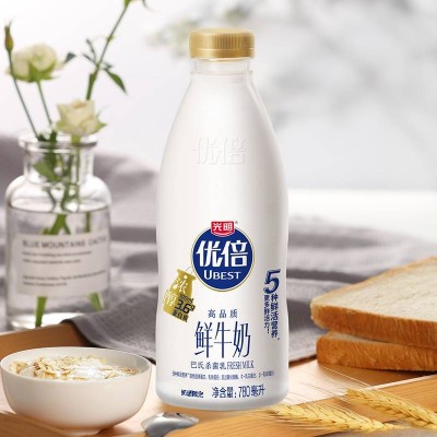 光明优倍高品质鲜牛奶 780ml*12瓶 整箱装图2