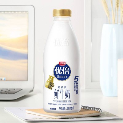 光明优倍高品质鲜牛奶 780ml*12瓶 整箱装图4