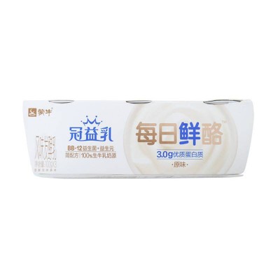 蒙牛冠益乳每日鲜酪原味发酵乳 100g*3*12/箱图5