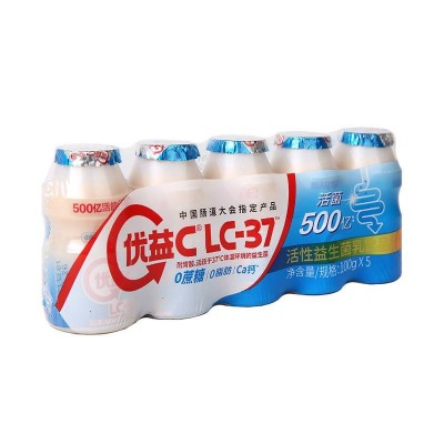 蒙牛优益C零蔗糖活菌型乳酸菌饮品 原味 100g*5*12/箱图2