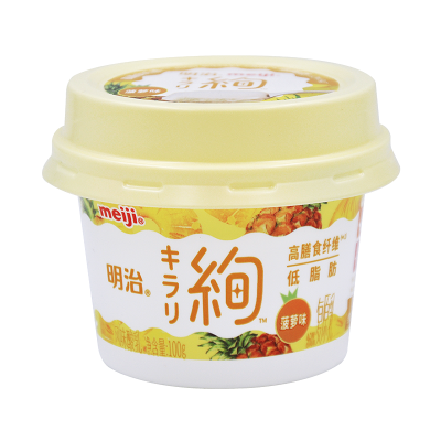 明治绚高膳食纤维低脂肪菠萝味酸乳 100g*4图5