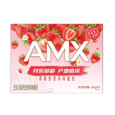 伊利安慕希AMX丹东草莓风味酸奶 230g*10瓶 整箱装图5