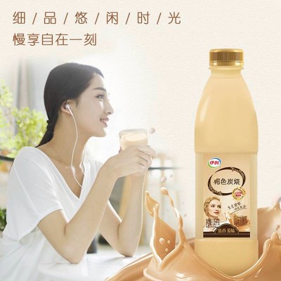 伊利褐色炭烧风味发酵乳 1.05kg*5瓶 整箱装图3