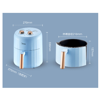 美的(Midea)空气炸锅家用 多功能智能全自动无油电炸锅薯条机图2