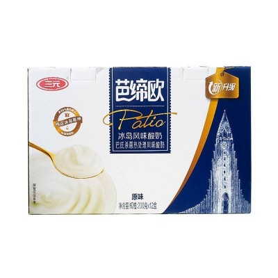 三元芭缔欧冰岛酸奶原味 200g*12瓶 整箱装图4