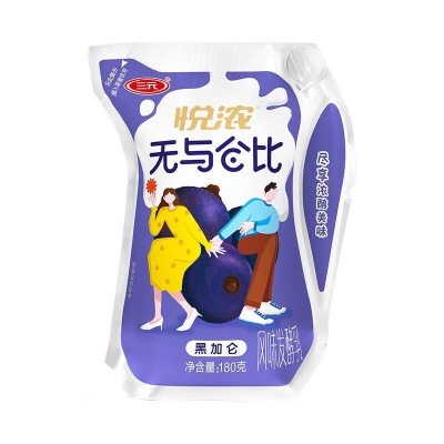 三元悦浓优酪乳黑加仑果肉味 180g*12袋 整箱装图5