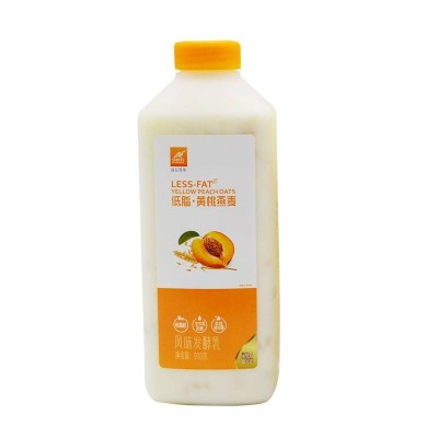 今时代低脂黄桃燕麦风味发酵乳 910g*2瓶 整箱装图5