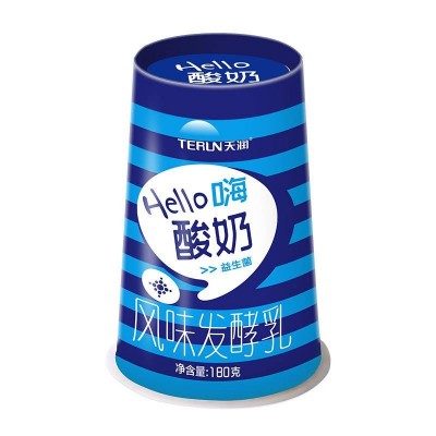 天润hello杯纸杯原味酸奶 180g*12杯 整箱装图4