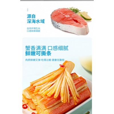 辣年往事手撕蟹柳深海鱼豆腐即食风味小吃办公室解馋海味休闲零食60包图3