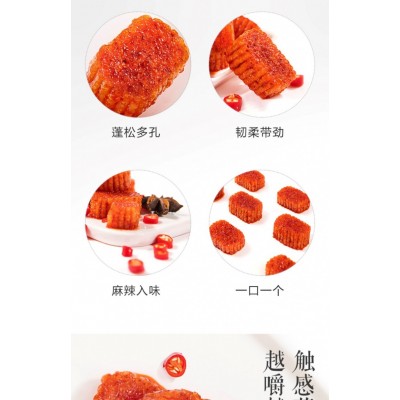 卫龙大刀肉袋装素肉辣片 200g*5袋 整箱装图5