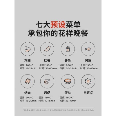 九阳新款家用大容量可视空气炸锅官网多功能电炸锅智能电烤箱一体图3