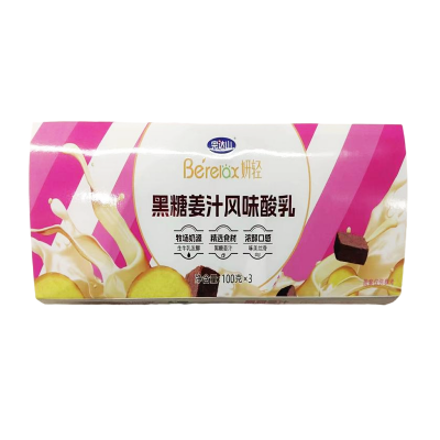 完达山妍轻黑糖姜汁风味酸乳 100g*3杯 整盒装图2