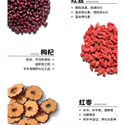 阿渥五红茶气血养生茶血糯米红米红豆红枣枸杞花茶茶包熬夜养生茶图4