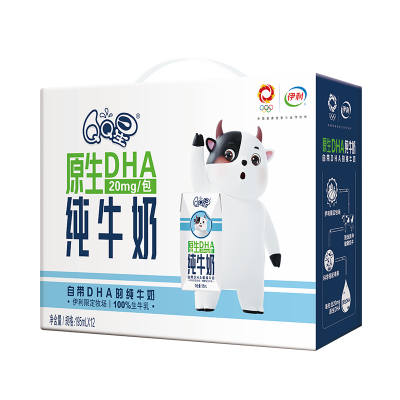 伊利QQ星DHA纯牛奶 195ml*12盒 整箱装图2