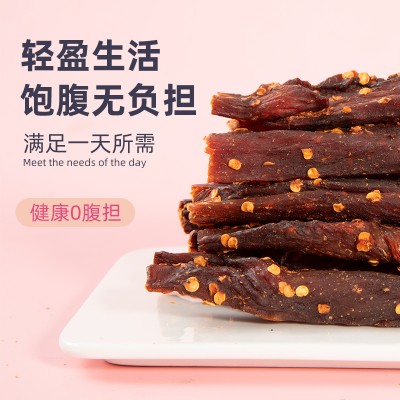 风干猪肉干手撕肉条麻辣解馋健康晚上解饿零食休闲小吃 100g 散装图5