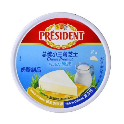 总统 (President) 法国进口小三角芝士原味 (奶酪制品) 140g*2盒图2