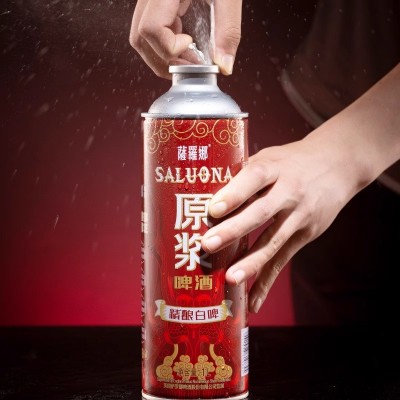 萨罗娜精酿白啤原浆啤酒1L*6罐口感醇厚正品红色礼盒装聚会自饮图4