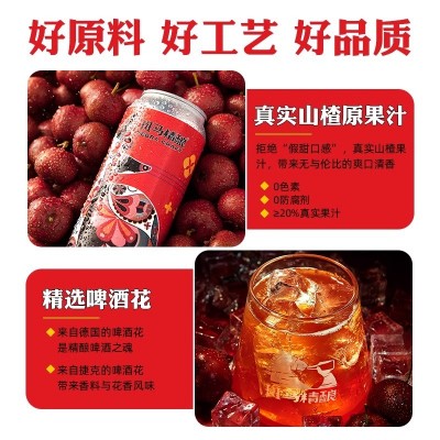 斑马精酿Lucky兔山楂果味啤酒500ml*6罐装整箱精酿啤酒图2